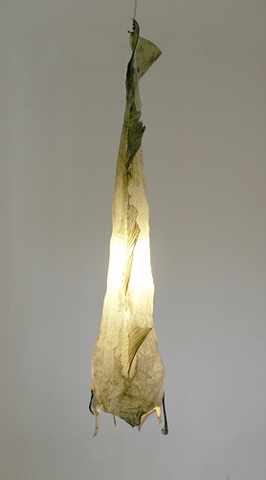Fish lamp, fish skin. uggi-light, icelandic design