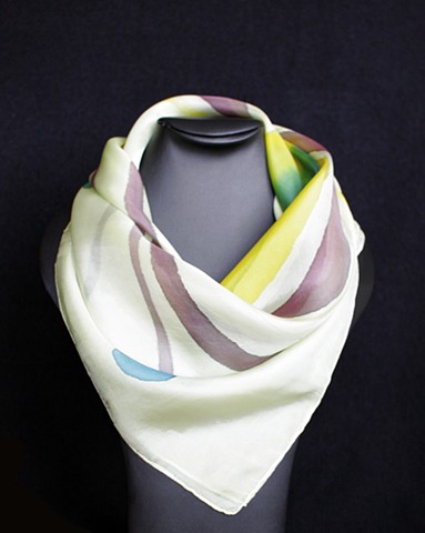 Hand painted silk scarf 