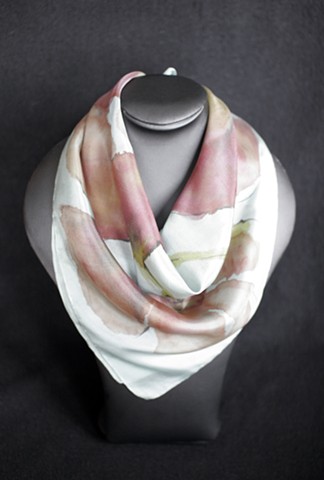 Hand painted silk scarf
