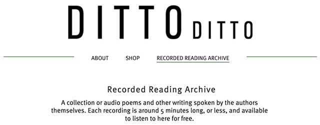 Ditto Ditto Recorded Reading Archive