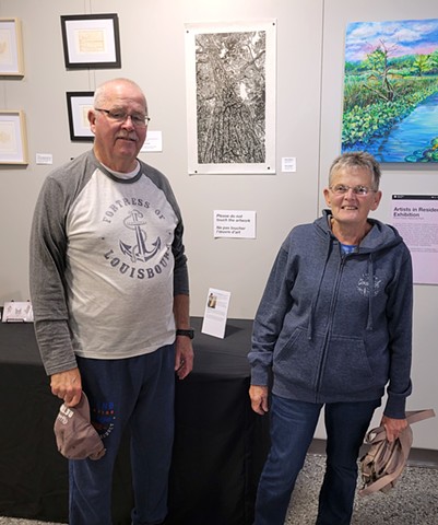 Group exhibition at Point Pelee Visitor Centre fall 2023, Bill and MaryLou Matthias