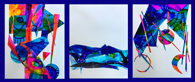 Collage collection Blue