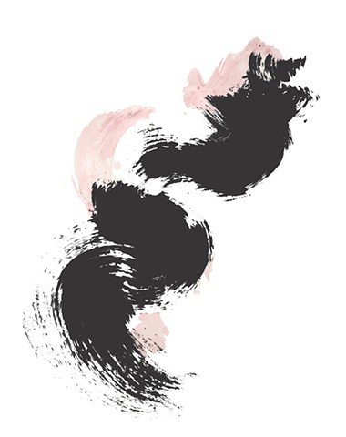 Brushstroke Ebony and Amethyst