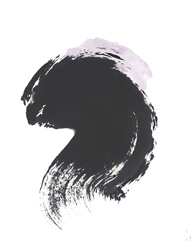 Brushstroke Wave Ebony and Amethyst