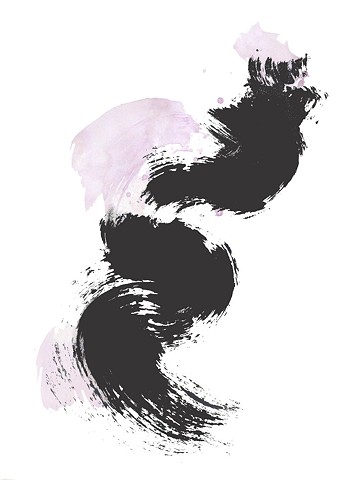 Brushstroke Ebony and Amethyst