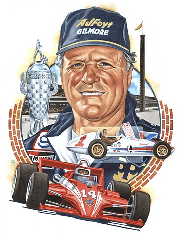 Illustration of A.J. Foyt for sale