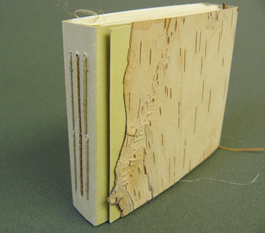 Cordage sample book with bark and paper cover