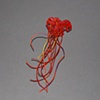 Red Drain Heart pin