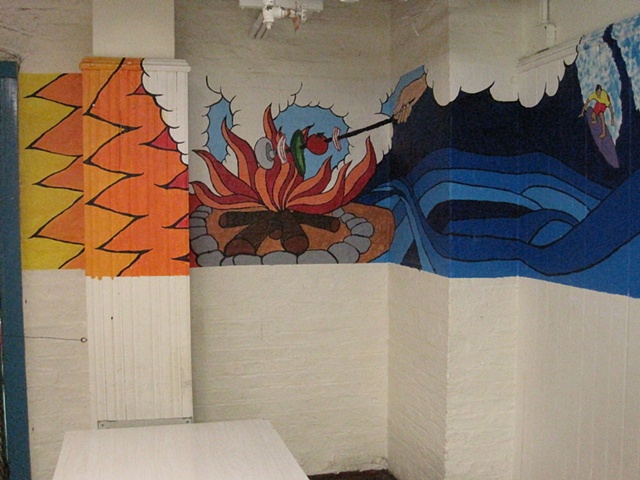 Lunchroom Mural: Healthy Living and the Four Elements