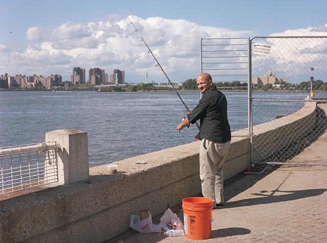 Fishing, North End, Roosevelt Island, July 2013