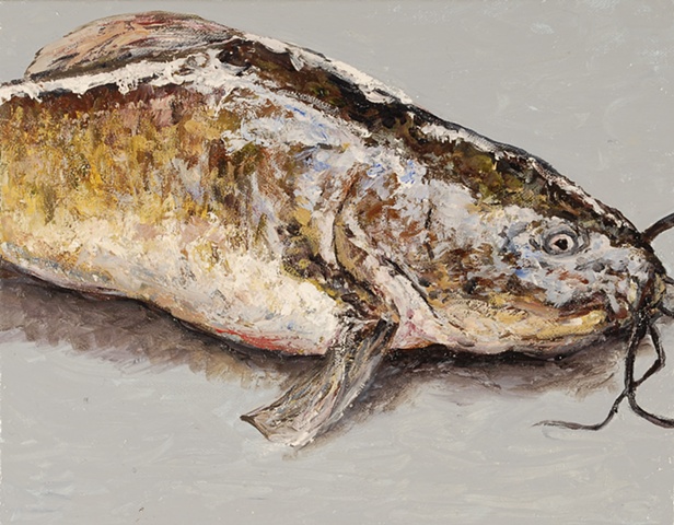 CATFISH OIL PAINTING ON CANVAS