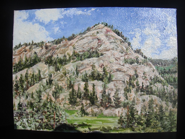 postcard size painting, contemporary american landscape