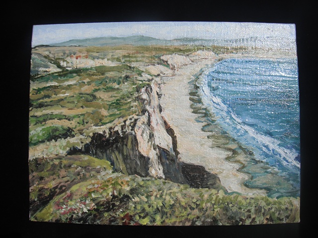 postcard size painting, contemporary american landscape