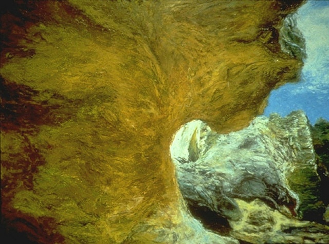 cave landscape oil painting on canvas