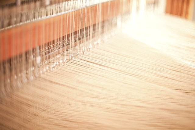 My Norwood loom, weaving Roanoke Island Blankets