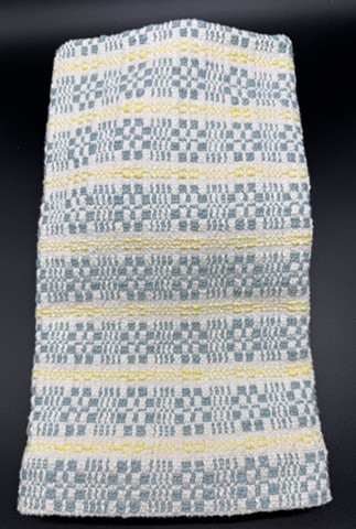 Hand Towels-Monk Belt Pattern (Light blue & Yellow)