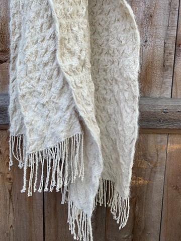 "Collapsed Weave" Silk and Wool Scarf