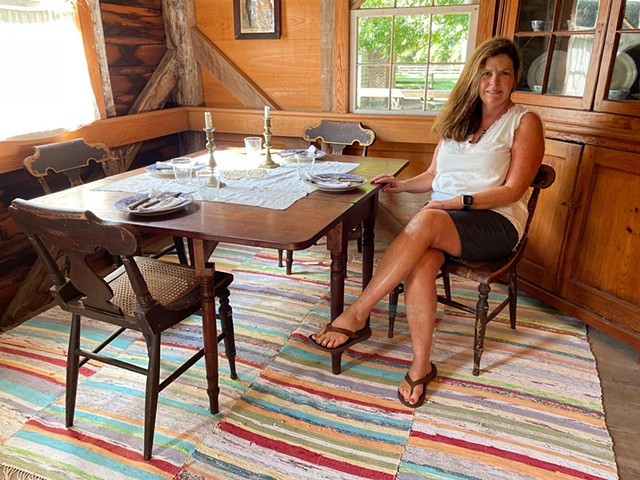 Rag Rug woven on my 19th century Colonial Barn Loom for Island Farm's Dining Room