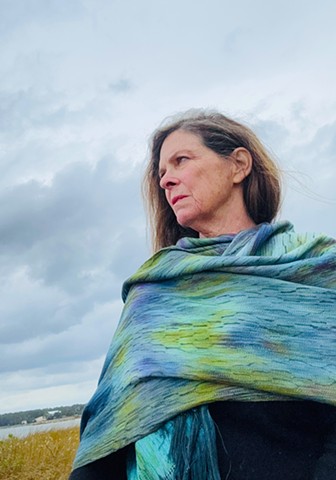 Tencel Shibori Shawl-Aurora