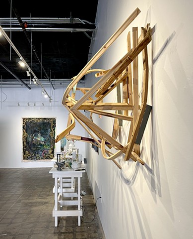 Installation view of History Tangle, Studio Tableau, Rolling Out in the Deep Blue Sky