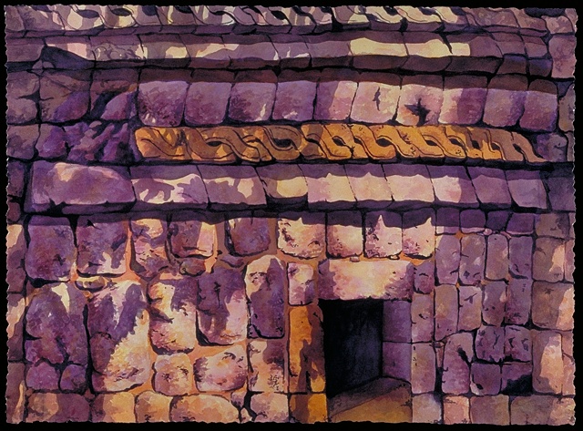 Mayan Ruin Painting by Dena Cavazos