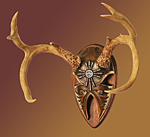 El Dorado Bronze Antler Display