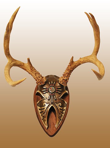 High Quality Silicone Bronze Fine Art Antler Display