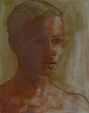 iridescent female portrait of golden opportunity