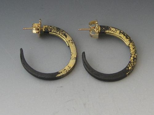 "Small Gold Dust Hoops"