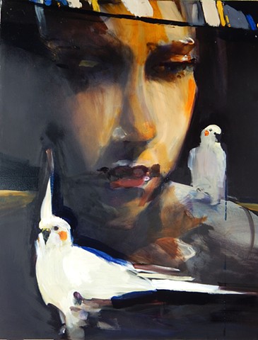 "Yeva with Birds"