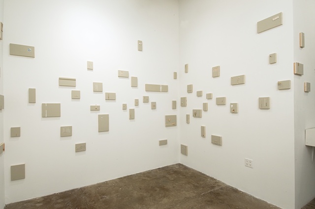 Installation of 75+ room drawings at Frederieke Taylor Gallery