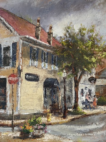 One Main Street Gallery, Oil on Board, Artwork, Milford, Ohio 