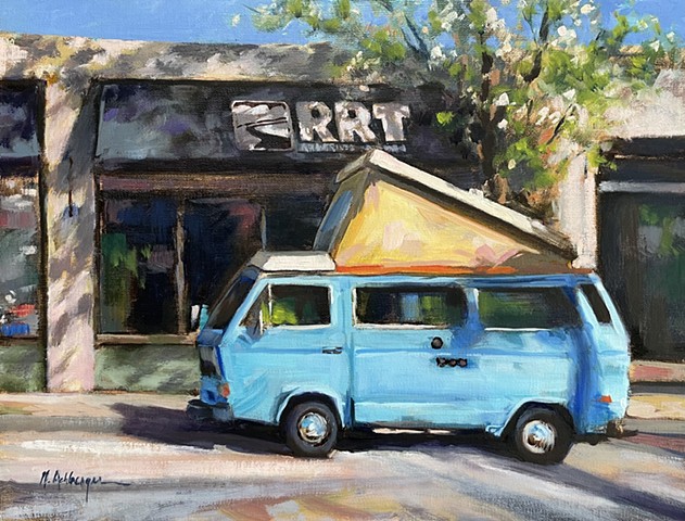 RRT and Westy, Oil on Board, Artwork, Milford, Ohio 