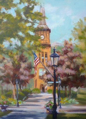print goebel park clock tower, Covington, Kentucky
