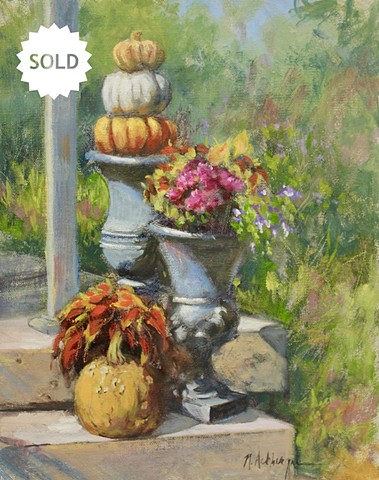 Autumn, Oil on Board, Artwork, Milford, Ohio 