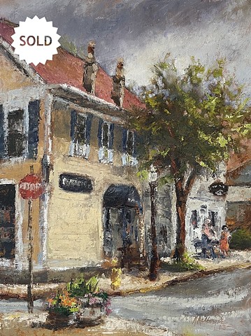 One Main Street Gallery, Oil on Board, Artwork, Milford, Ohio 