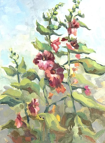 Hollyhocks