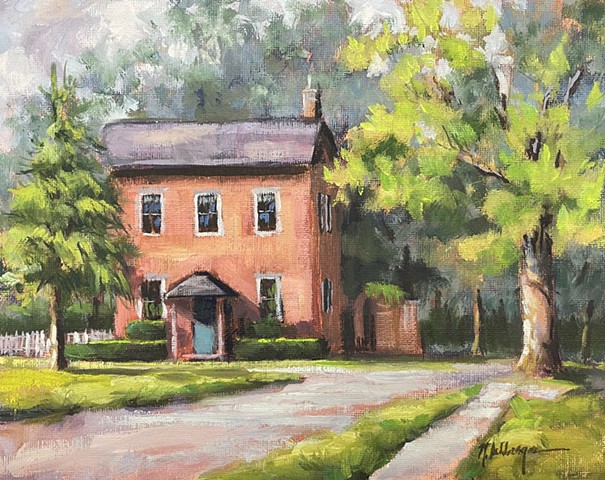 At the End of Elm, Oil on Board, Artwork, Milford, Ohio 