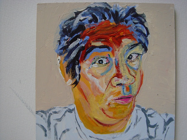 


self portraits, miniatures 
acrylic on panel, 2009