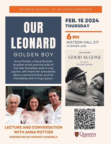 *I’LL BE GIVING A TALK ON LEONARD COHEN AT QUEEN’S UNIVERSITY*