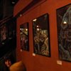 Woodcuts in my first solo exhibition in Boston, MA