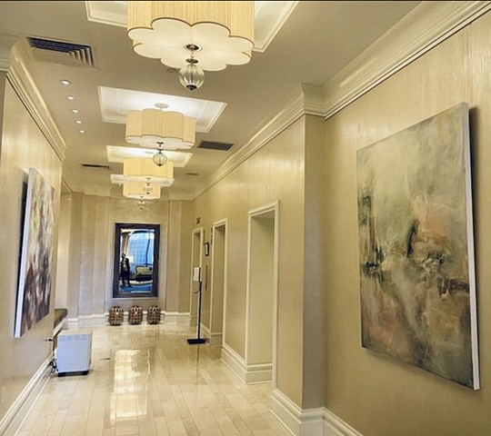 Two works at Four Seasons Downtown, the Four Seasons Residences