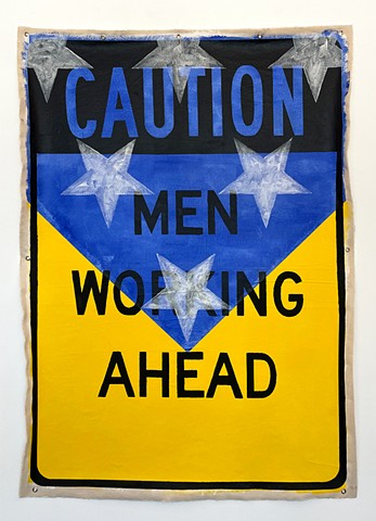 Caution Men Working Ahead