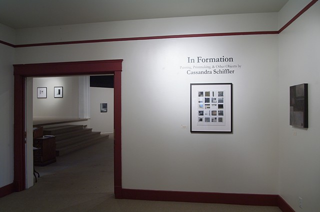 IN FORMATION:
A Solo Exhibition of Painting, Printmaking, & Other Objects 
by Cassandra Schiffler
Rosenthal Gallery, College of Idaho, Caldwell, Idaho