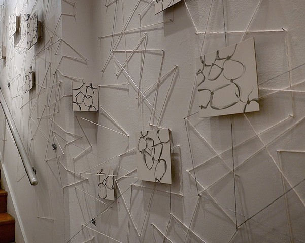 Installation at The Loft at Liz's
"The Drawing Show"
curated by Betty Ann Brown
String Wall with Drawings
detail