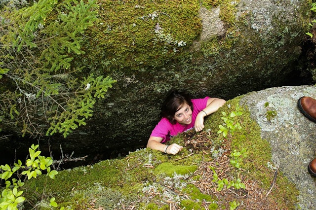 Claire in a Crevice