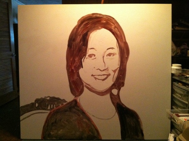 Portrait of Eleanor Kong, Step 1