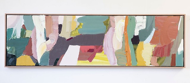 Studio view across the valley (cadence)_oil on canvas_43x143