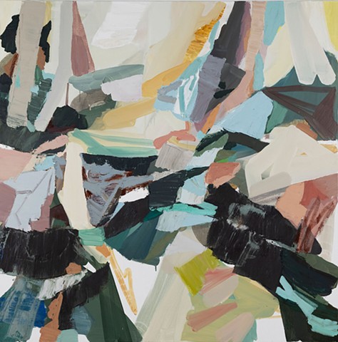 Wetlands habitat - dark notes, light touches 153 x 153