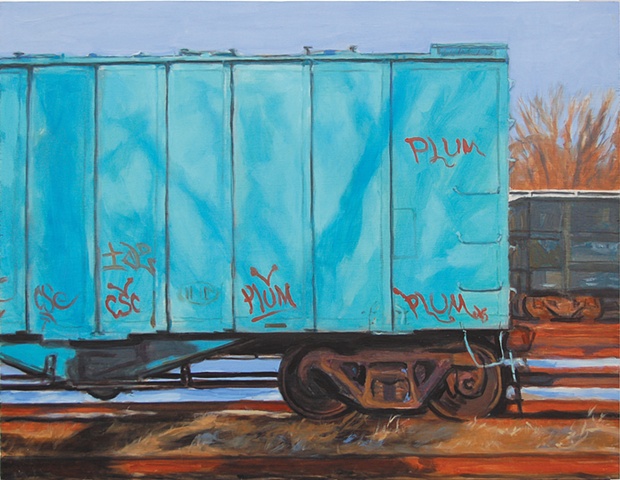 Blue Train Car